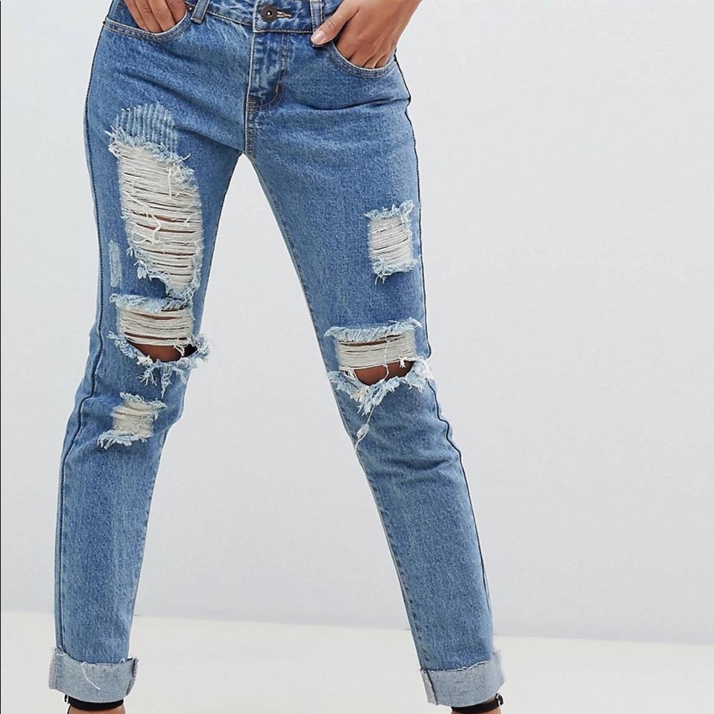 ASOS. Liquor N Poker Distressed Boyfriend Jeans